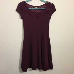 Aeropostale: Cape Juby Burgundy Dress